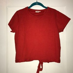 Madewell Verse Tie Back Top in Red